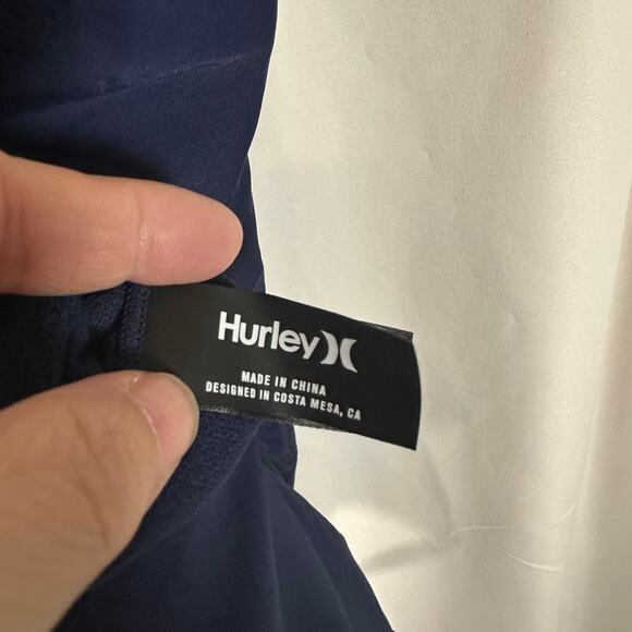 NWOT Hurley Women's One Piece Cross Back Swimsuit Sz XL Navy Blue‎ - Picture 4 of 10